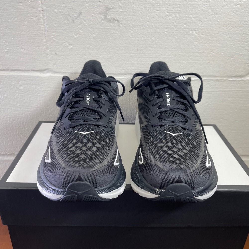 Hoka One One Clifton 9 1127896 BWHT Black White Running Shoes Women's 10 B - Picture 3 of 11